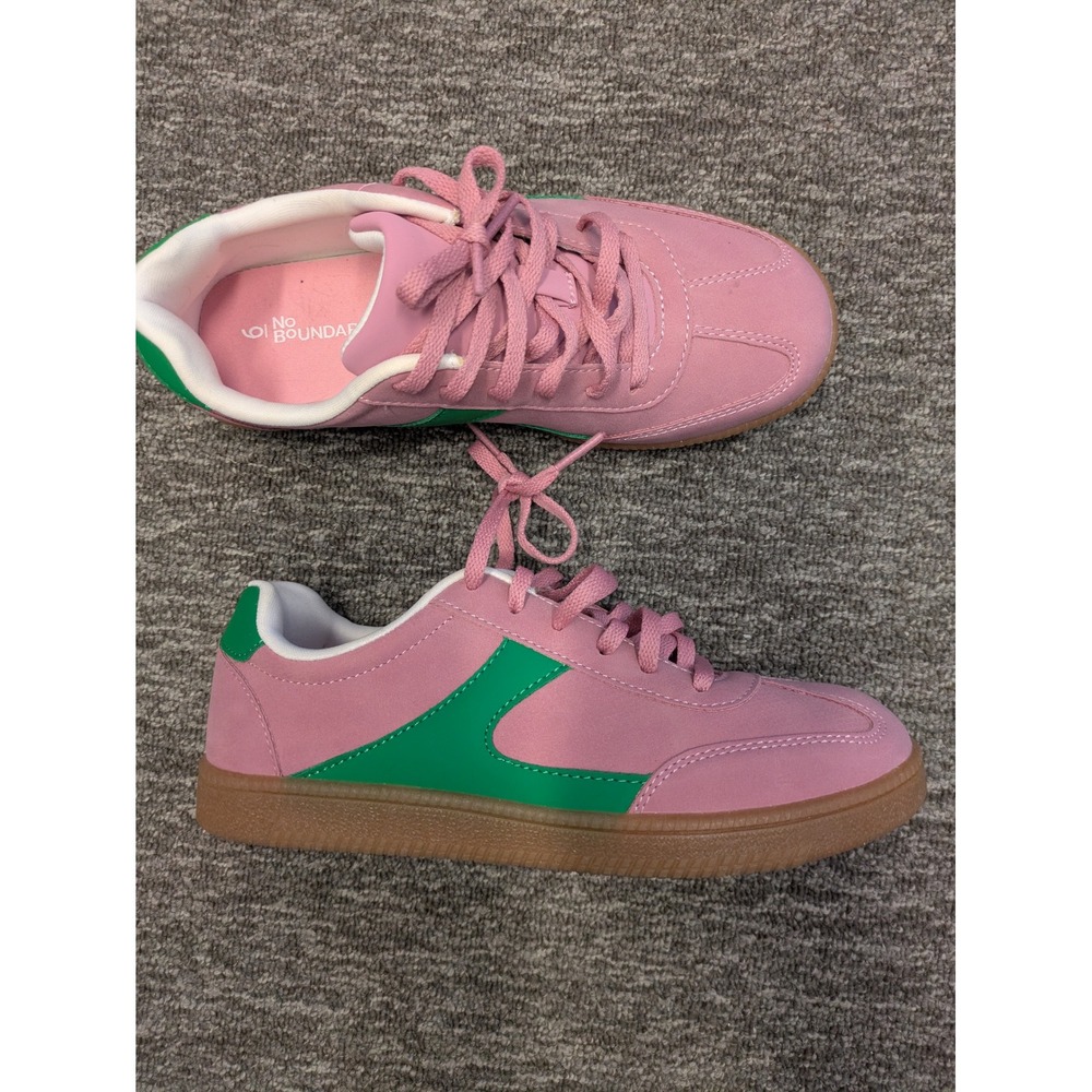 No Boundaries Womens Pink‎ Green Colorblock Sneakers Size 6